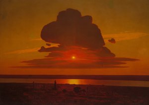 Sunset vermelho no Dnieper, 1905-8.
