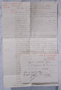 Carta descrevendo as experiências de Fizeau para determinar a velocidade da luz de Armand Hippolyte Louis Fizeau