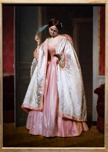 Rapariga a ler uma carta, ca. 1851 (Óleo sobre madeira) de Armand Cambon