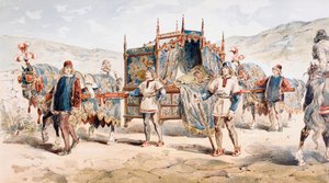 Saca do cavalo do século XV da mulher nobre, 1886