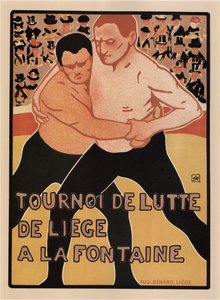 Torneio de luta livre, Liège, 1899 de Armand Rassenfosse