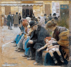 Emigrantes, por Arnaldo Ferraguti (1862-1925)