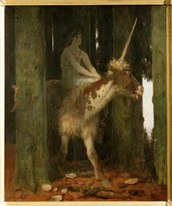 Waldesstille - O silêncio dos bosques. ... (pintura sobre madeira) de Arnold Böcklin