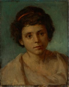Cabeça de jovem — Na opinião do Sr. Hanfstaengl e do Dr. Röthel, trata-se de uma atribuição incorreta; autor desconhecido (Munique), século XIX. de Arnold Böcklin