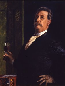 Auto-retrato com o copo de vinho de Arnold Böcklin