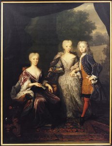 Marie Louise de Hesse Cassel, princesa de Orange avec ses enfants, Amelie d