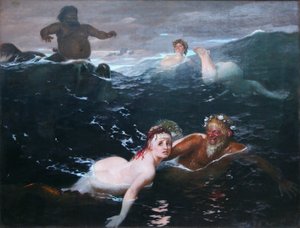 Brincando com as ondas de Arnold Böcklin