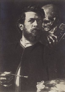 Auto-retrato com a morte tocando violino, 1872 de Arnold Böcklin