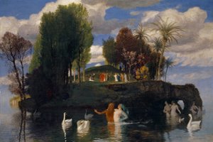 A Ilha dos Vivos, 1888 (óleo sobre madeira de mogno)