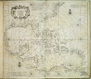O Carybsche Eylanden de Barbados até à curva do México de Arnold & Colom Jacob Aertsz (1600 73) Colom