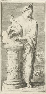 Gratidão personificada Dankbaerheyt (título no objeto) Quarenta e uma peças, várias estátuas de Sinne (título da série) de Arnold Houbraken