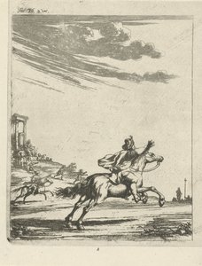 Cavaleiros numa paisagem de Arnold Houbraken