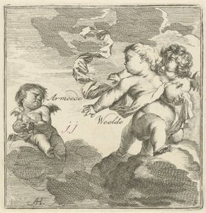 Imaginação de pobreza e riqueza Pobreza Weelde (título no objeto) Quarenta e uma peças, várias estátuas de Sinne (título da série) de Arnold Houbraken