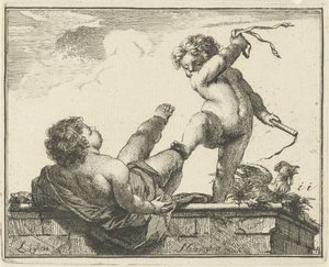 Diligência sobre a preguiça
Luijheit Naerstigheit (título sobre o objecto)
Quarenta e uma peças, várias imagens do pecado (título da série) de Arnold Houbraken