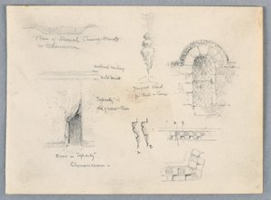 Esboços arquitetônicos de Chenonceaux de Arnold William Brunner