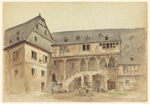 Pátio de uma mansão medieval