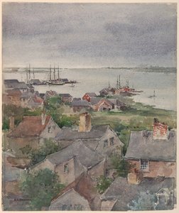 Casas à beira-mar em Nantucket de Arnold William Brunner