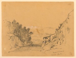 Passagem de montanha e vila de Arnold William Brunner