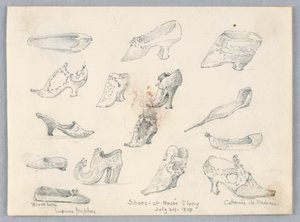 Esboços de sapatos de Arnold William Brunner