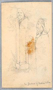 Esboços de bustos de pedra de Arnold William Brunner