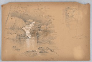 Dois Esboços, Corbel e Cachoeira de Arnold William Brunner