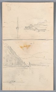 Dois esboços de Ridges de Arnold William Brunner