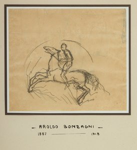 Cavaleiro (lápis sobre papel) de Aroldo Bonzagni