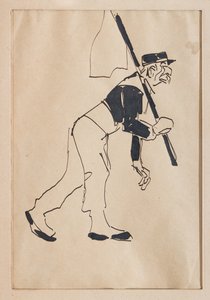 Por princípio (tinta da China sobre papel) de Aroldo Bonzagni