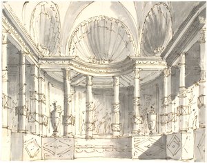 Interior com colunas de Aron Wallick