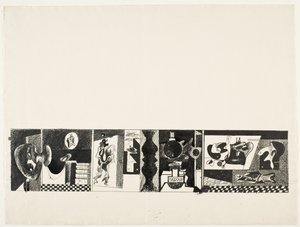 Sem título, c.1931/32 (caneta e tinta sobre lápis de grafite) de Arshile Gorky