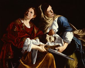 Judith e a sua serva com a cabeça de Holofernes (óleo sobre tela) de Artemisia Gentileschi