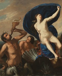 O triunfo da Galatea (óleo sobre tela) de Artemisia and associate Gentileschi