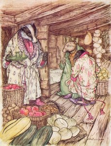 Ilustração para "O Vento nos Salgueiros" de Kenneth Grahame (litografia a cores) de Arthur (after) Rackham