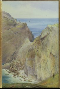 Tintagel, 1887 (wc com guache sobre papel) de Arthur Ackland Hunt