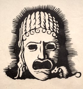 Máscara grega com rato de Arthur Allen Lewis