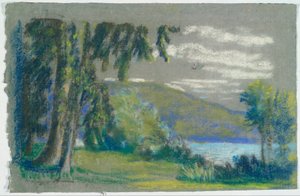 paisagem do livro de AB Davies, edição 3, 50 de Arthur Bowen Davies