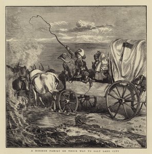 Uma Família Mórmon a caminho de Salt Lake City
