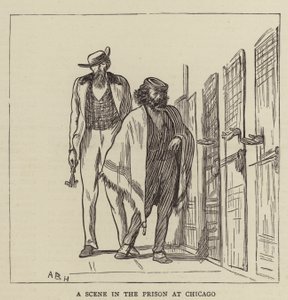 Uma cena na prisão de Chicago de Arthur Boyd Houghton