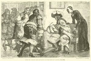 Louis XIV, assinando a revogação do Édito de Nantes