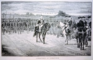 Lord Cornwallis rende-se a George Washington em Yorktown