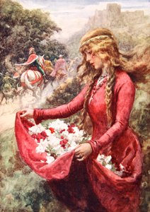 As rosas de St. Elisabeth (lito a cores) de Arthur C. (after) Michael