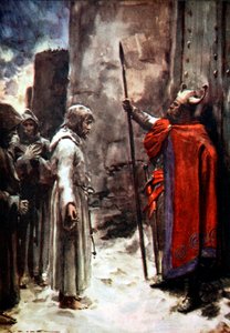 Henrique IV da Alemanha fora dos portões de Canossa, Itália, 1077 1913