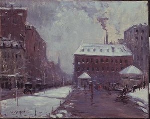 Tremont Street, Pelham Hotel, Boston (óleo sobre tela)