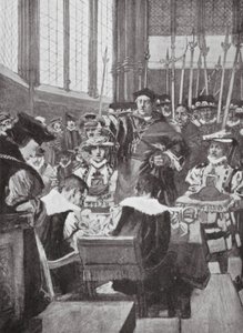Uma intrusão de Wolsey nos Comuns (litografia)