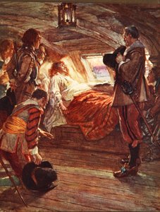 A Morte do Almirante Blake (1599-1657) ilustração de 