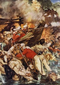 Os telhados de palha dos barcos resplandecendo furiosamente de Arthur David McCormick