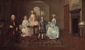 John Thomlinson e sua família, 1745