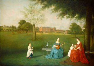 Membros da Família Maynard no Parque em Waltons, c. 17551762. de Arthur Devis