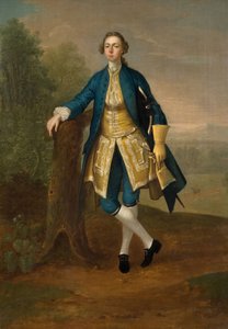 Retrato de um homem de azul, 1785. de Arthur Devis