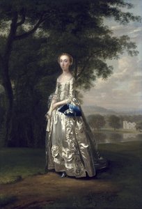 Retrato de uma senhora numa paisagem de Arthur Devis